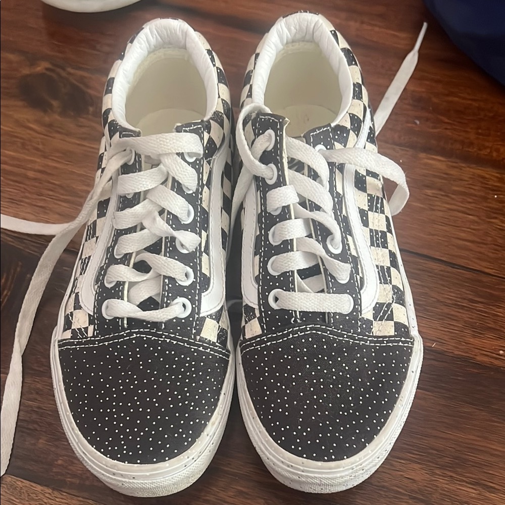 Vans Black and White Checkered Kids Sneakers